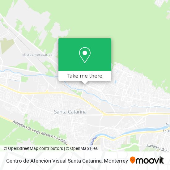 Mapa de Centro de Atención Visual Santa Catarina