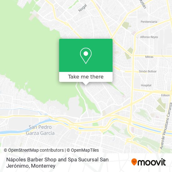 Nápoles Barber Shop and Spa Sucursal San Jerónimo map