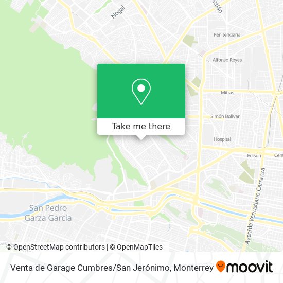 Venta de Garage Cumbres / San Jerónimo map