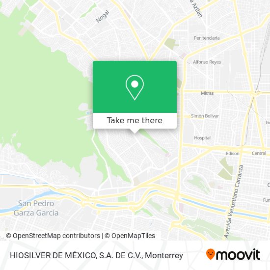 HIOSILVER DE MÉXICO, S.A. DE C.V. map