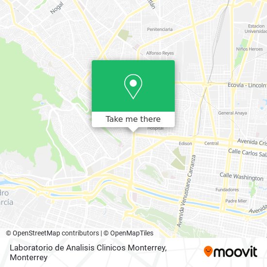 Mapa de Laboratorio de Analisis Clinicos Monterrey