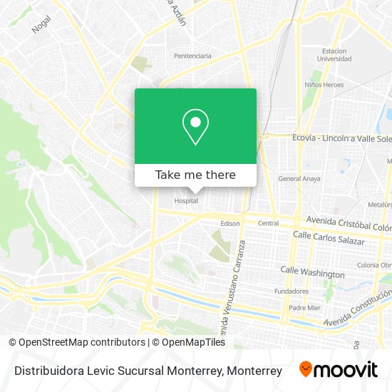 Distribuidora Levic Sucursal Monterrey map