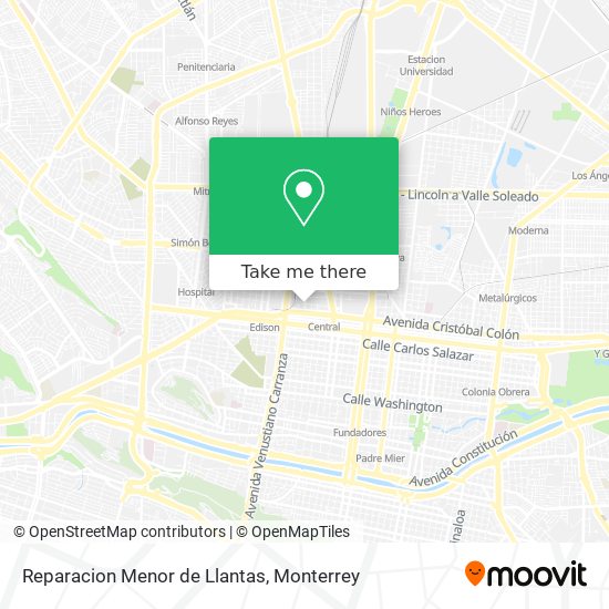 Reparacion Menor de Llantas map