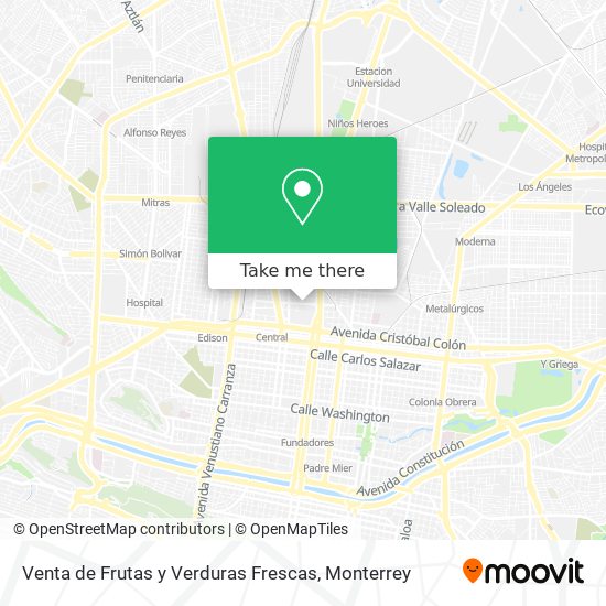 Venta de Frutas y Verduras Frescas map
