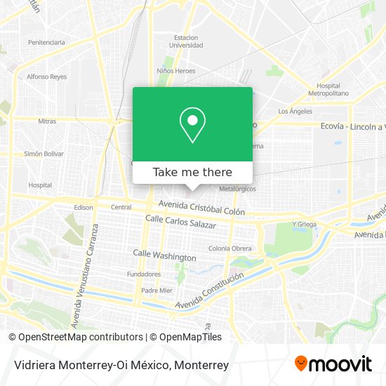 Vidriera Monterrey-Oi México map