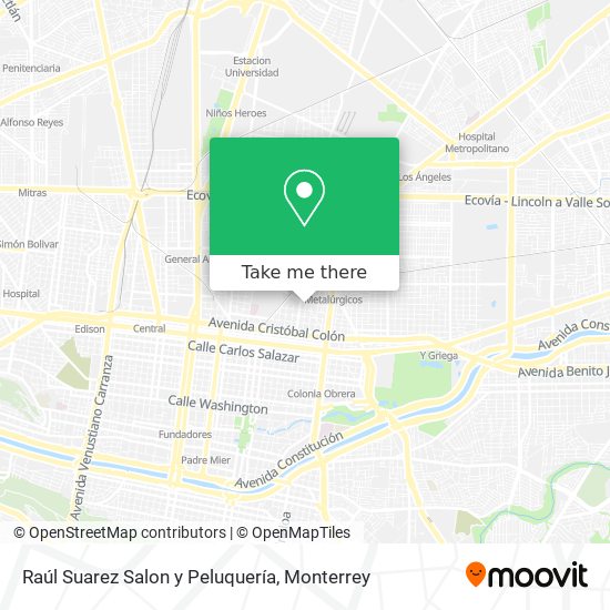 Mapa de Raúl Suarez Salon y Peluquería