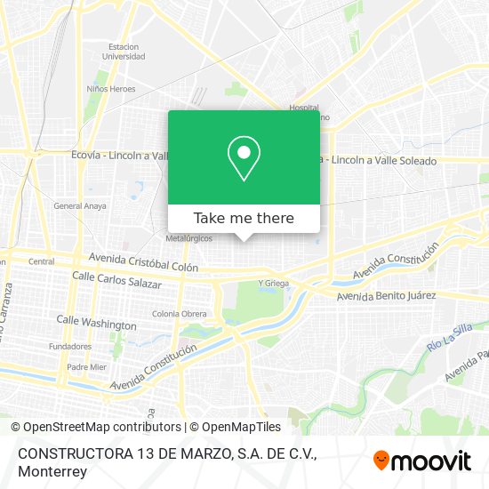 CONSTRUCTORA 13 DE MARZO, S.A. DE C.V. map