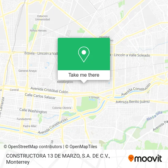 Mapa de CONSTRUCTORA 13 DE MARZO, S.A. DE C.V.