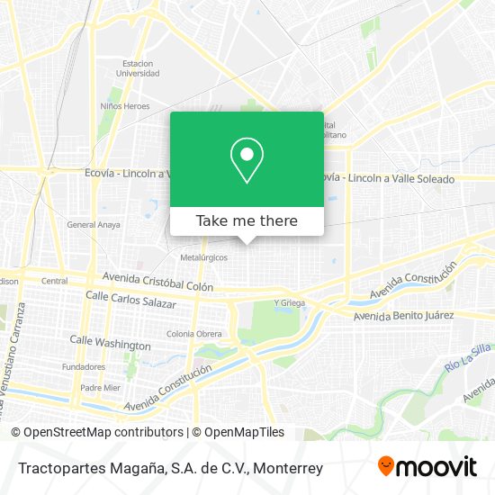 Mapa de Tractopartes Magaña, S.A. de C.V.
