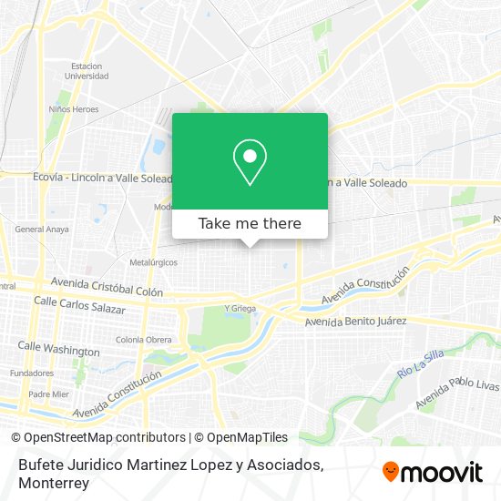 Mapa de Bufete Juridico Martinez Lopez y Asociados