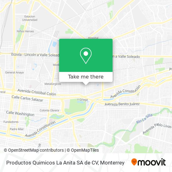Productos Quimicos La Anita SA de CV map