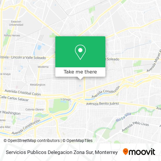Mapa de Servicios Publicos Delegacion Zona Sur