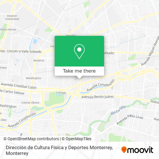 Dirección de Cultura Física y Deportes Monterrey map