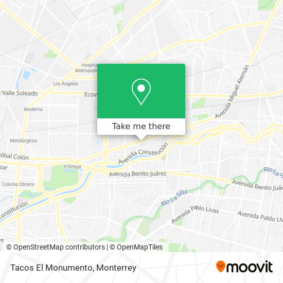 Tacos El Monumento map