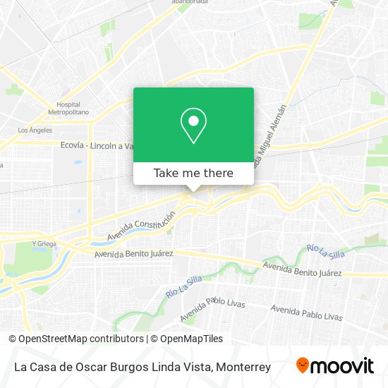 How to get to La Casa de Oscar Burgos Linda Vista in Guadalupe by Bus or  Metrorrey?