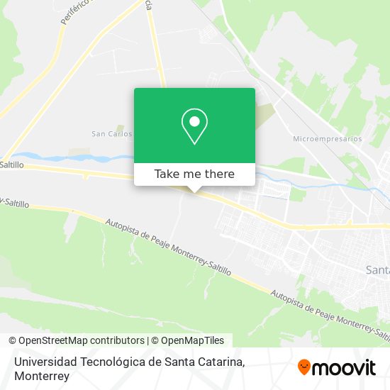 Universidad Tecnológica de Santa Catarina map
