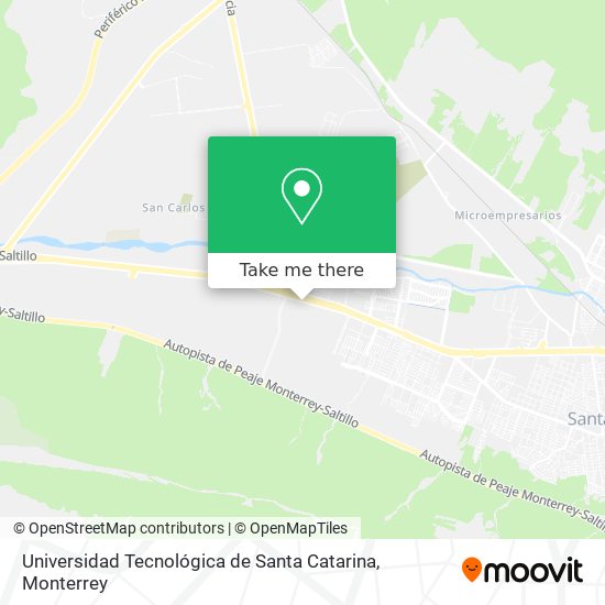 Mapa de Universidad Tecnológica de Santa Catarina