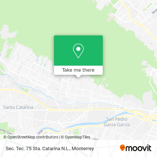 Mapa de Sec. Tec. 75 Sta. Catarina N.L.