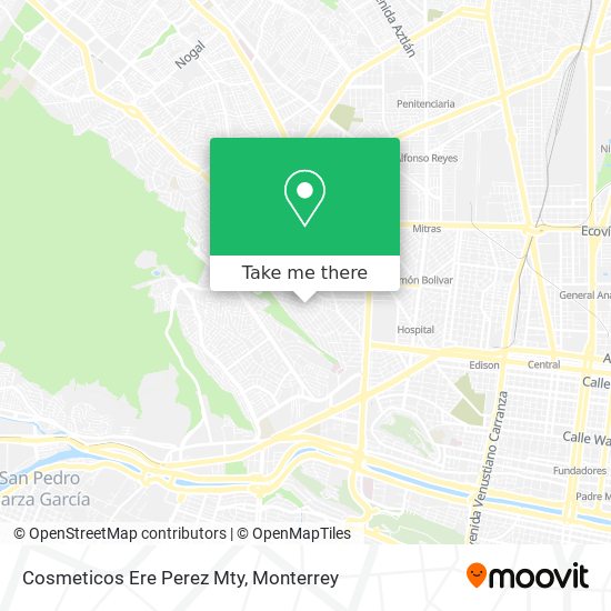 Mapa de Cosmeticos Ere Perez Mty