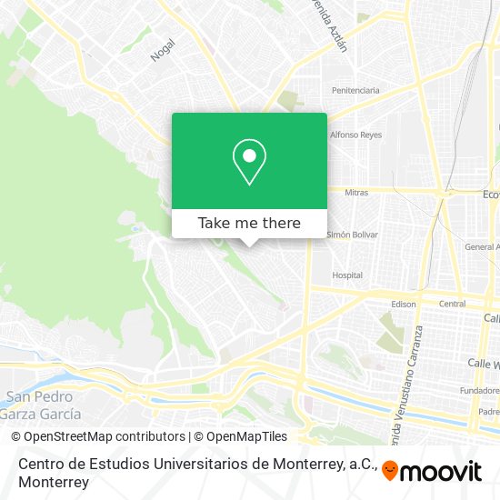 Mapa de Centro de Estudios Universitarios de Monterrey, a.C.