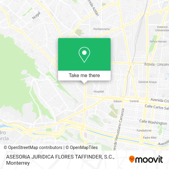 Mapa de ASESORíA JURíDICA FLORES TAFFINDER, S.C.
