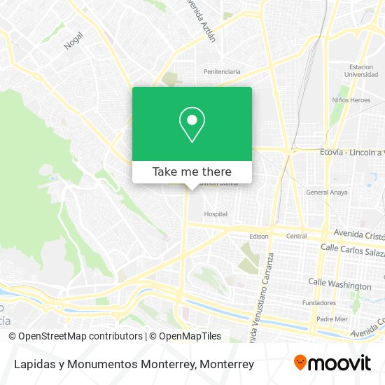 Mapa de Lapidas y Monumentos Monterrey