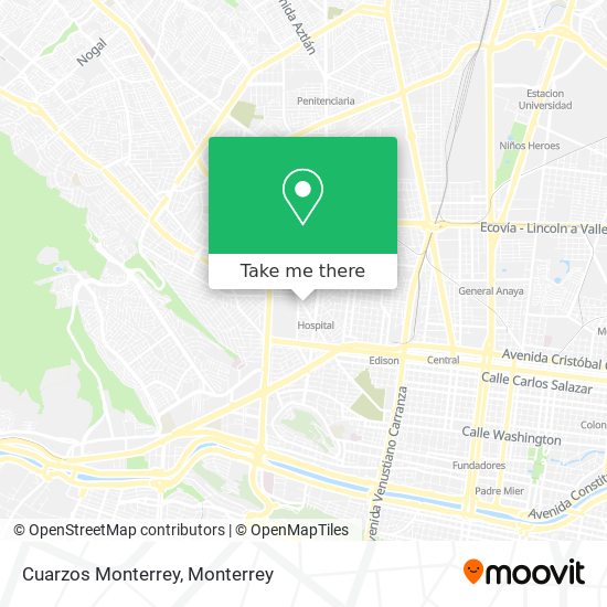 Cuarzos Monterrey map