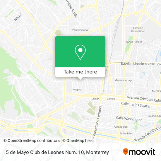 5 de Mayo Club de Leones Num. 10 map