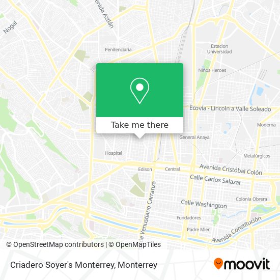 Criadero Soyer's Monterrey map