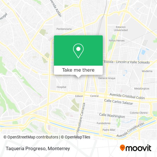 Mapa de Taqueria Progreso