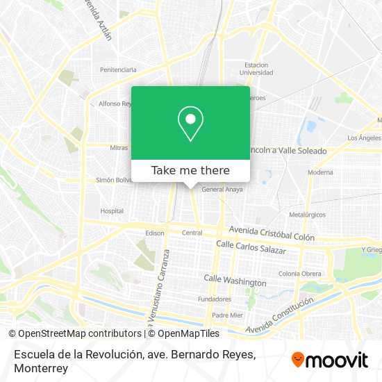 Escuela de la Revolución, ave. Bernardo Reyes map