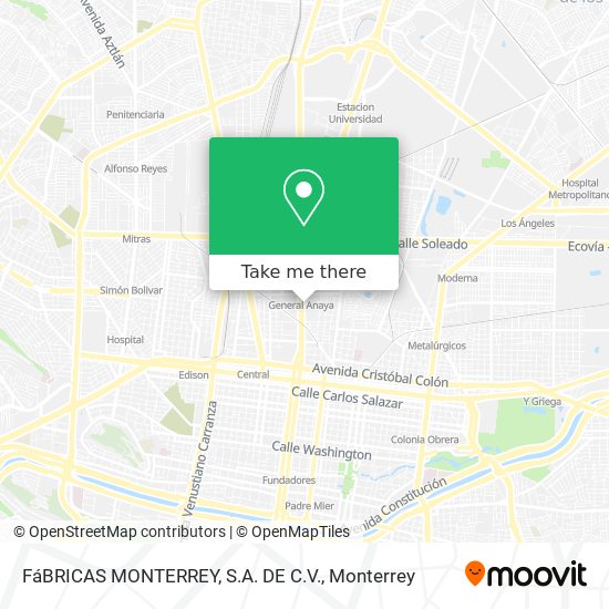 FáBRICAS MONTERREY, S.A. DE C.V. map