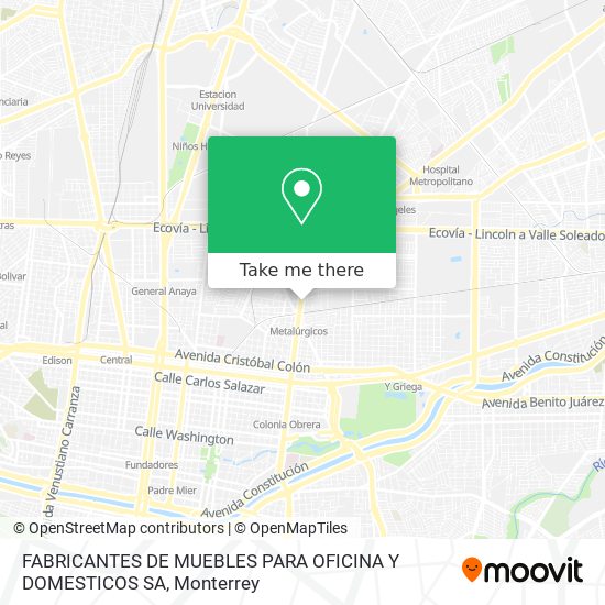 FABRICANTES DE MUEBLES PARA OFICINA Y DOMESTICOS SA map