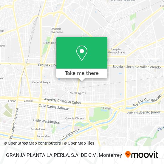GRANJA PLANTA LA PERLA, S.A. DE C.V. map