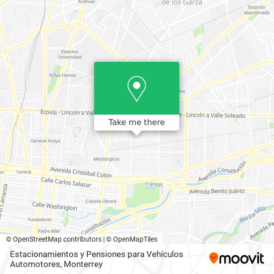 Estacionamientos y Pensiones para Vehículos Automotores map