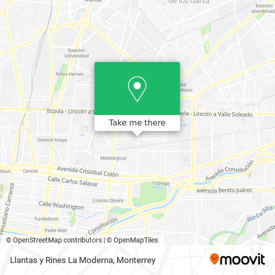 Llantas y Rines La Moderna map