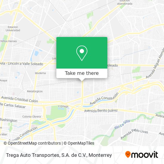 Trega Auto Transportes, S.A. de C.V. map