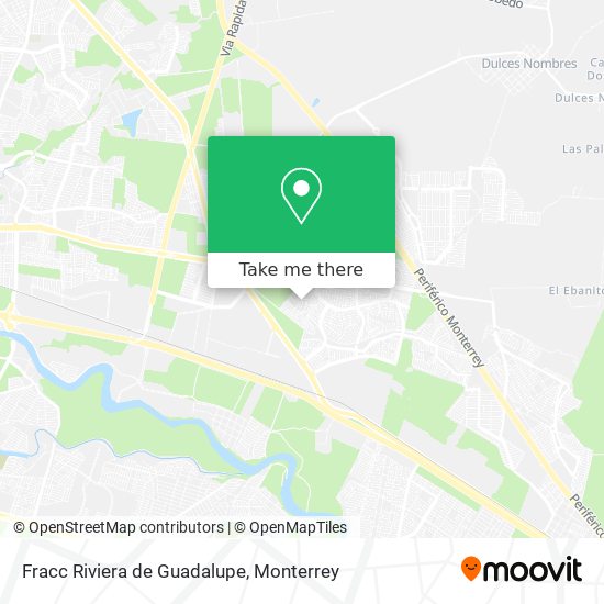 Fracc Riviera de Guadalupe map