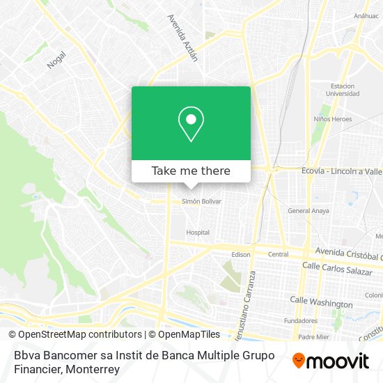 Bbva Bancomer sa Instit de Banca Multiple Grupo Financier map