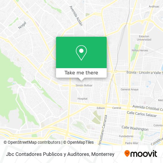 Jbc Contadores Publicos y Auditores map