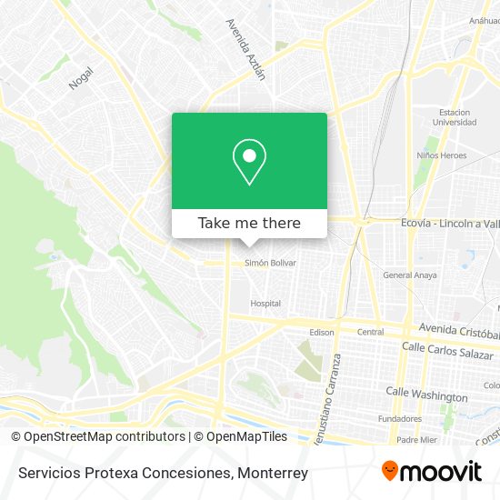 Mapa de Servicios Protexa Concesiones