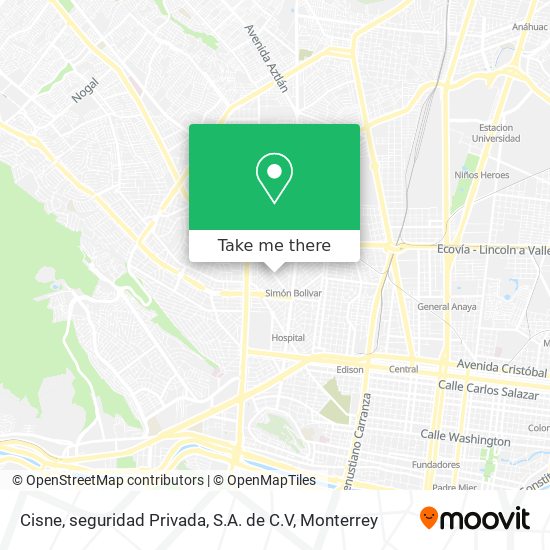 Cisne, seguridad Privada, S.A. de C.V map