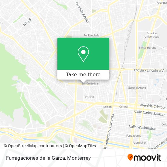 Fumigaciones de la Garza map