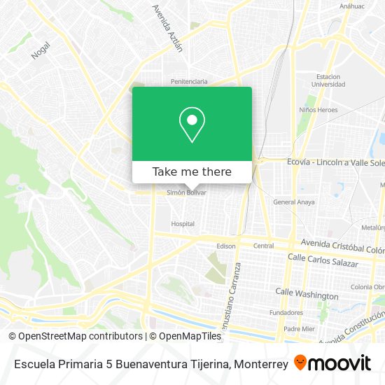 Escuela Primaria 5 Buenaventura Tijerina map