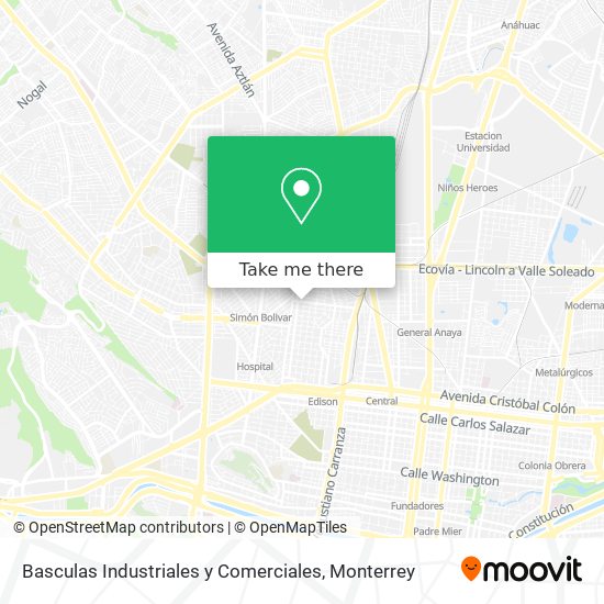 Basculas Industriales y Comerciales map