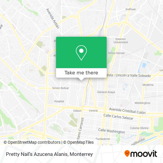 Mapa de Pretty Nail's Azucena Alanis