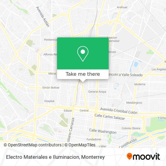 Electro Materiales e Iluminacion map