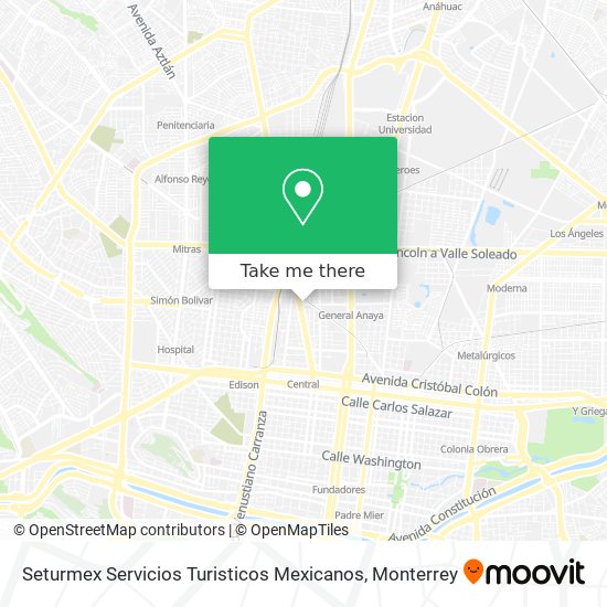 Mapa de Seturmex Servicios Turisticos Mexicanos