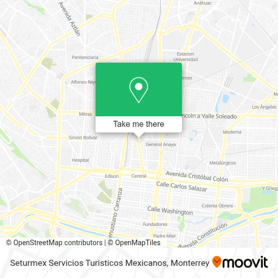 Seturmex Servicios Turisticos Mexicanos map