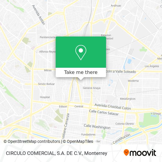 CIRCULO COMERCIAL, S.A. DE C.V. map